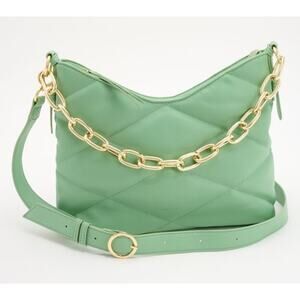 House of Want Convertible RFID Hobo Bag Green Fig